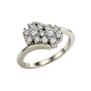 White Gold Rohdium Ring