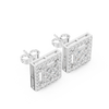 Bold Princess Cut Cluster Earrings