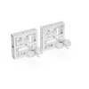 Bold Princess Cut Cluster Earrings