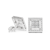 Bold Princess Cut Cluster Earrings
