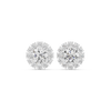Classic Round Cut Halo Stud Earrings