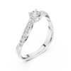 Classic Round Solitaire Accent Ring
