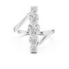 Curved Five-Stone Contour Ring