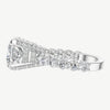 Luxury Princess-Cut Moissanite & Pavé Ring