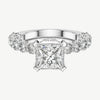 Luxury Princess-Cut Moissanite & Pavé Ring