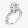 Luxury Princess-Cut Moissanite & Pavé Ring