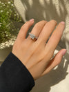 Luxury Princess-Cut Moissanite & Pavé Ring