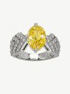 Golden Radiance Ring With Cubic Zarcon