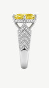 Golden Radiance Ring With Cubic Zarcon