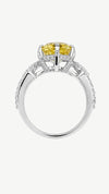 Golden Radiance Ring With Cubic Zarcon